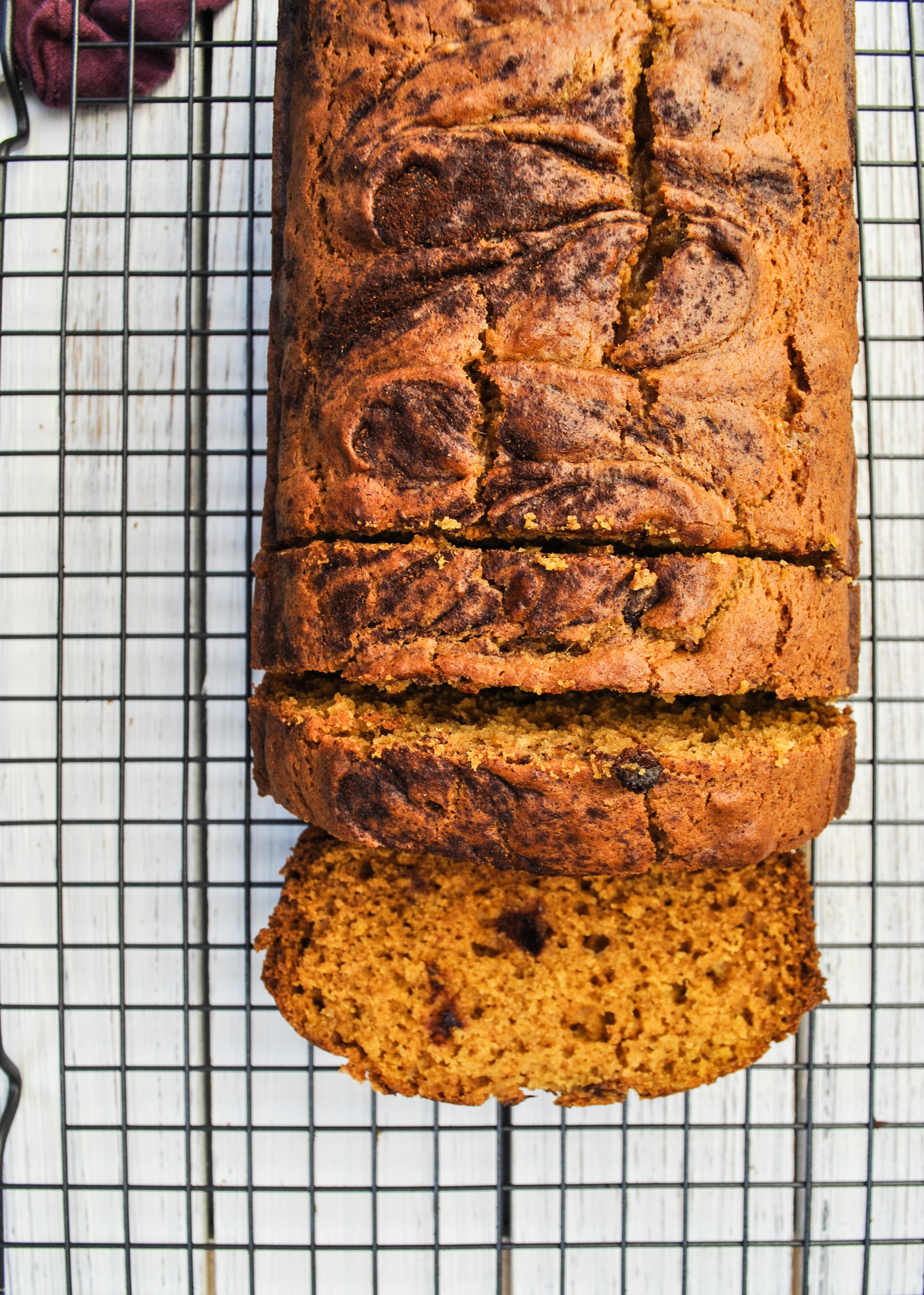 Lifestyle Blogger Chocolate and Lace shares her recipe for Pumpkin Swirl Bread. 