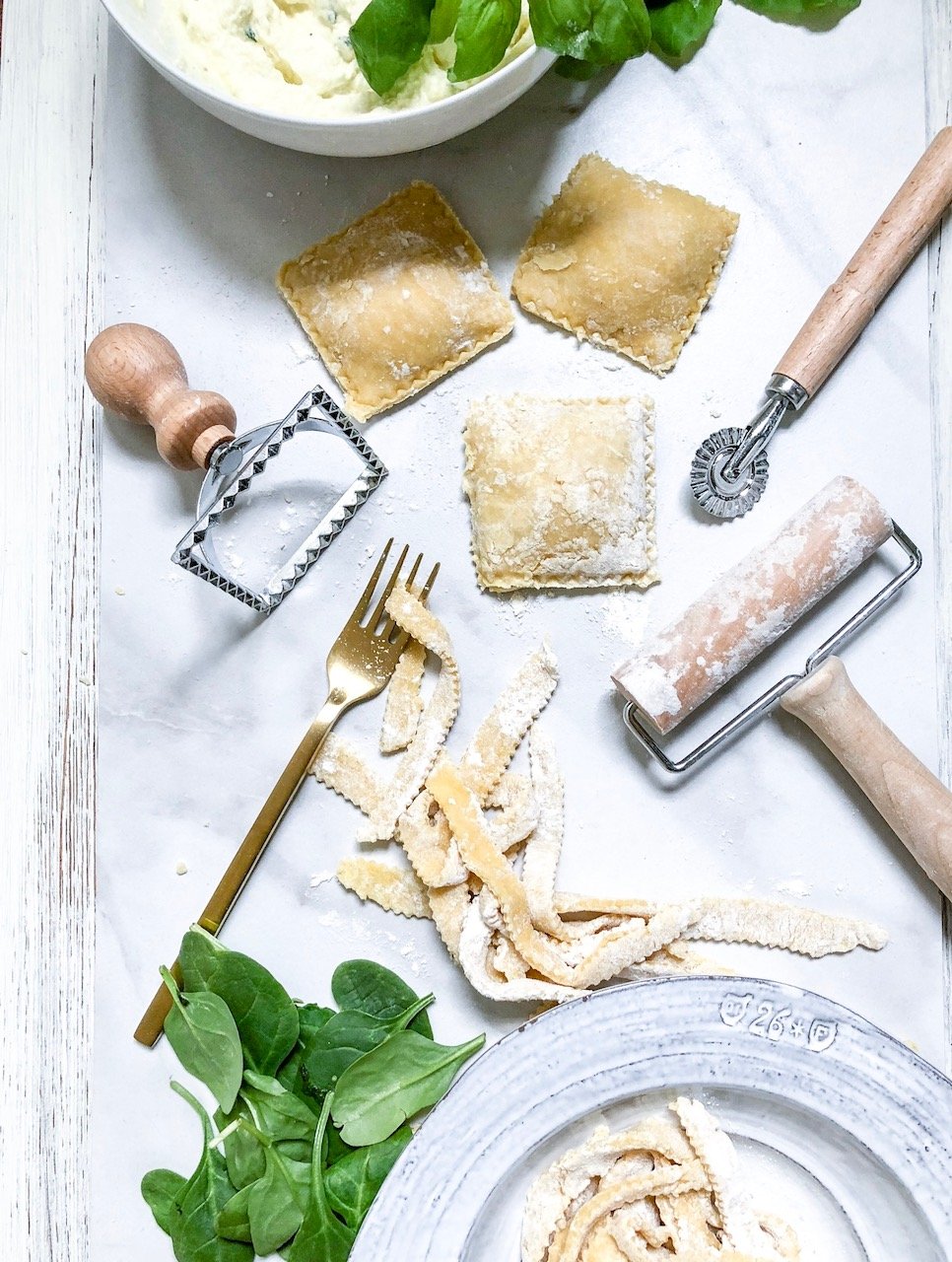 Lifestyle Blogger Chocolate & Lace shares her recipe for handmade Spinach + Ricotta Ravioli