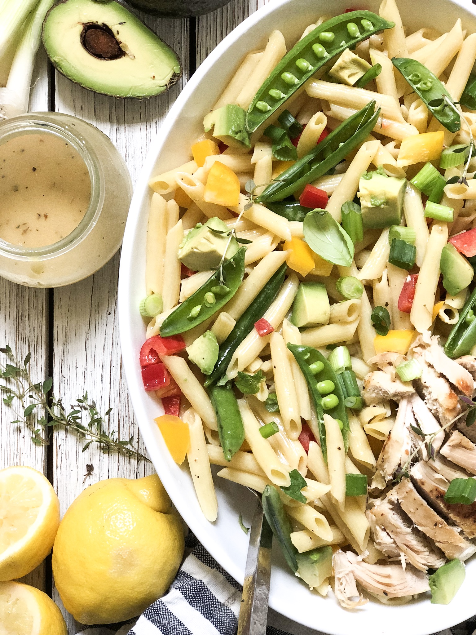 Lifestyle Blogger Chocolate and Lace shares her recipe for Avocado and Dijon Pasta Salad.