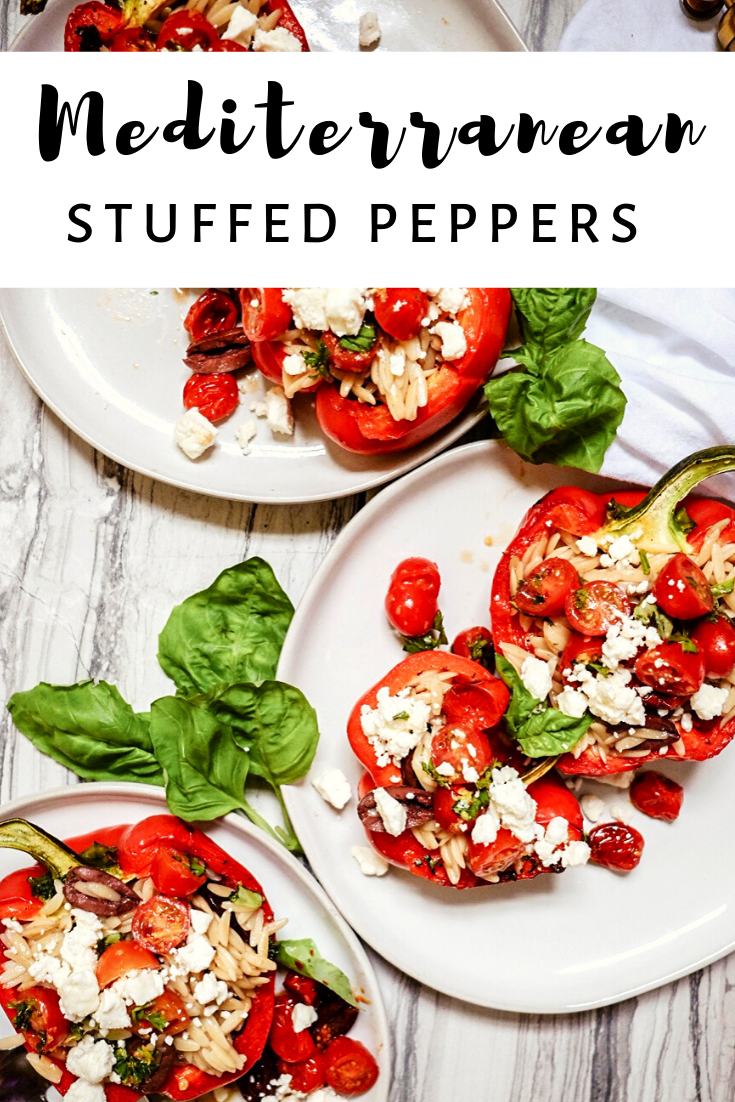 Lifestyle Blogger Chocolate & Lace shares her recipe for Mediterranean Stuffed Peppers