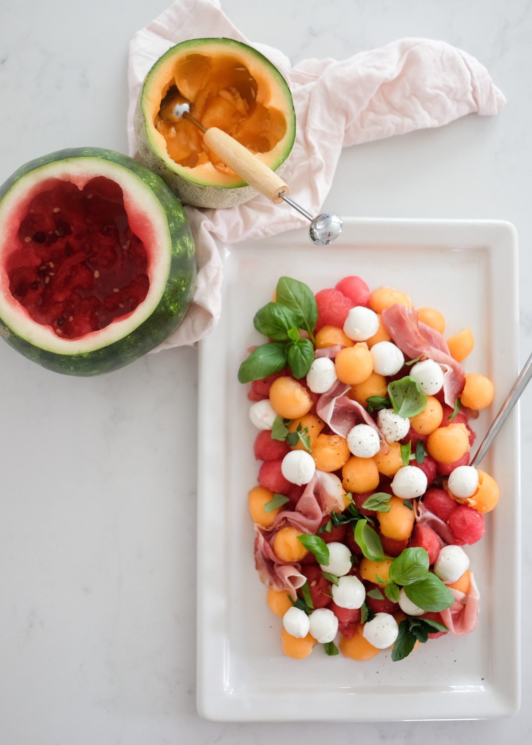 Food Blogger Chocolate and Lace shares her recipe for Melon and Prosciutto Salad