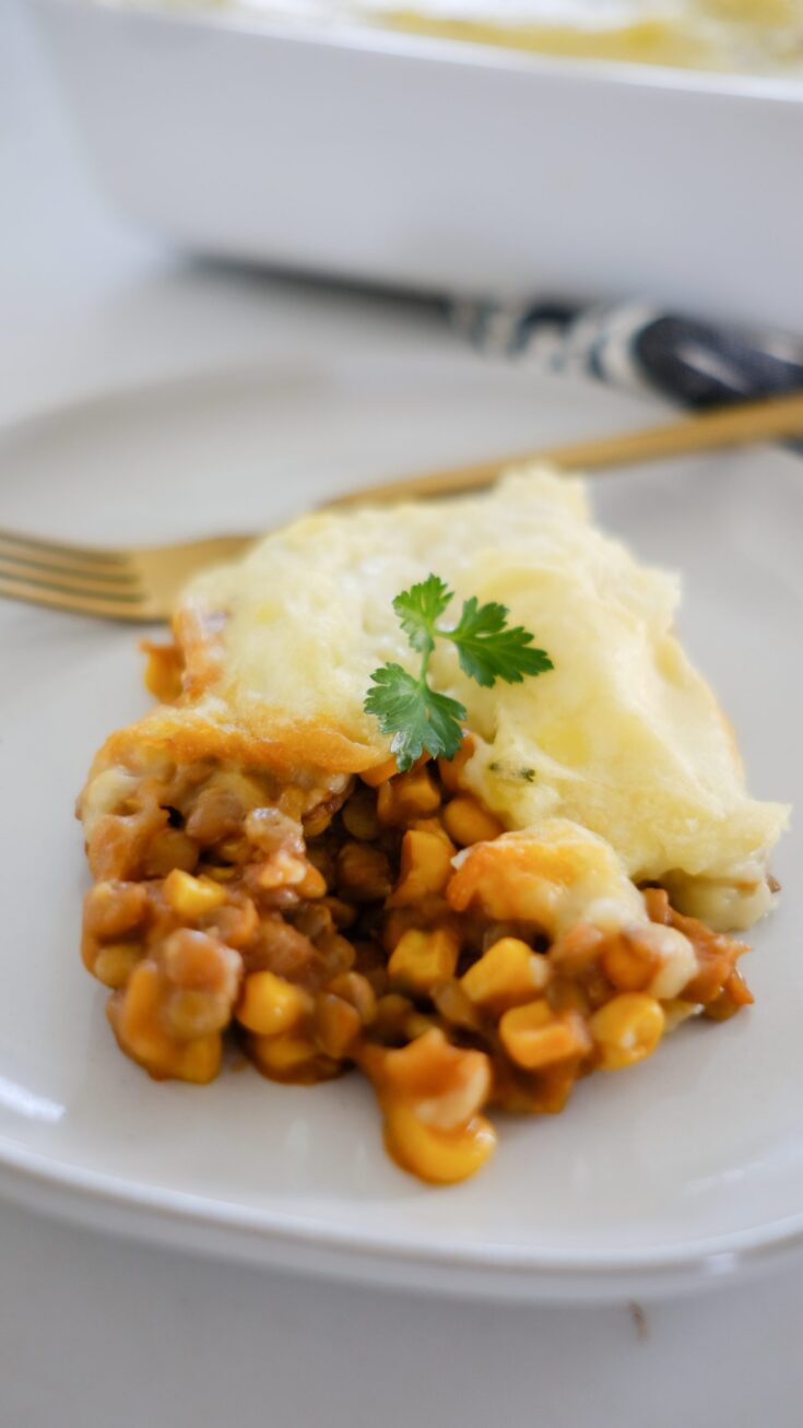 Lifestyle Blogger Chocolate and Lace shares her recipe for Vegetarian Shepard's Pie.