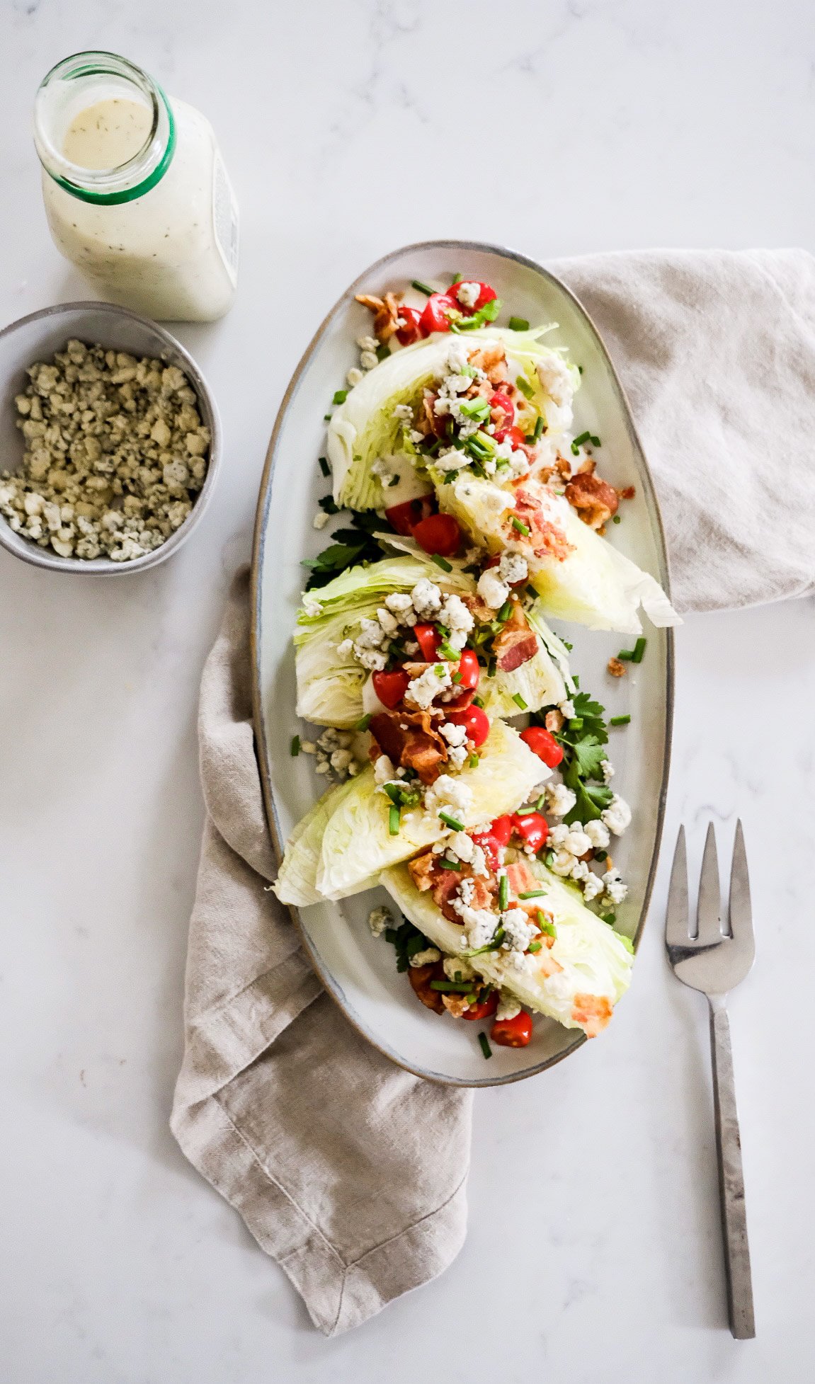Classic Wedge Salad with Ranch Dressing